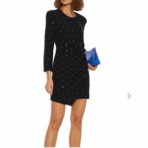 A.L.C. Black Long Sleeve Lana Mini Dress with studs, size 6, NWT